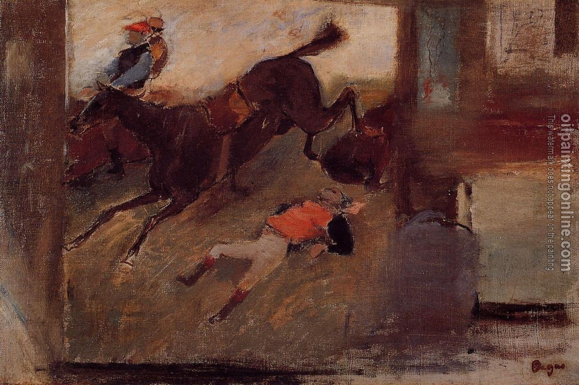 Degas, Edgar - Studio Interior with 'The Steeplechase'